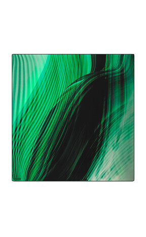 Emerald Rainbow Pattern Sura Silk Square Scarf 