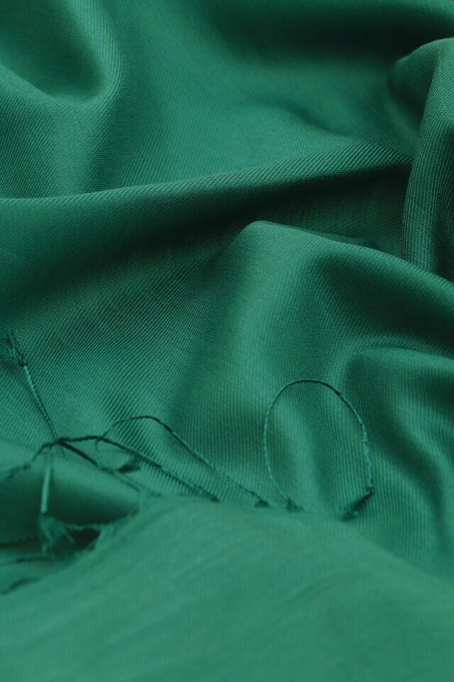 Emerald Silk Look Scarf - 4