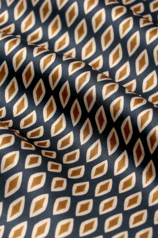 Bej Desenli Erkek İpek Kaşkol - 4