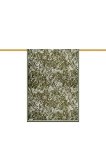 Çimen Yeşil Fırça Desen Twill İpek Şal 