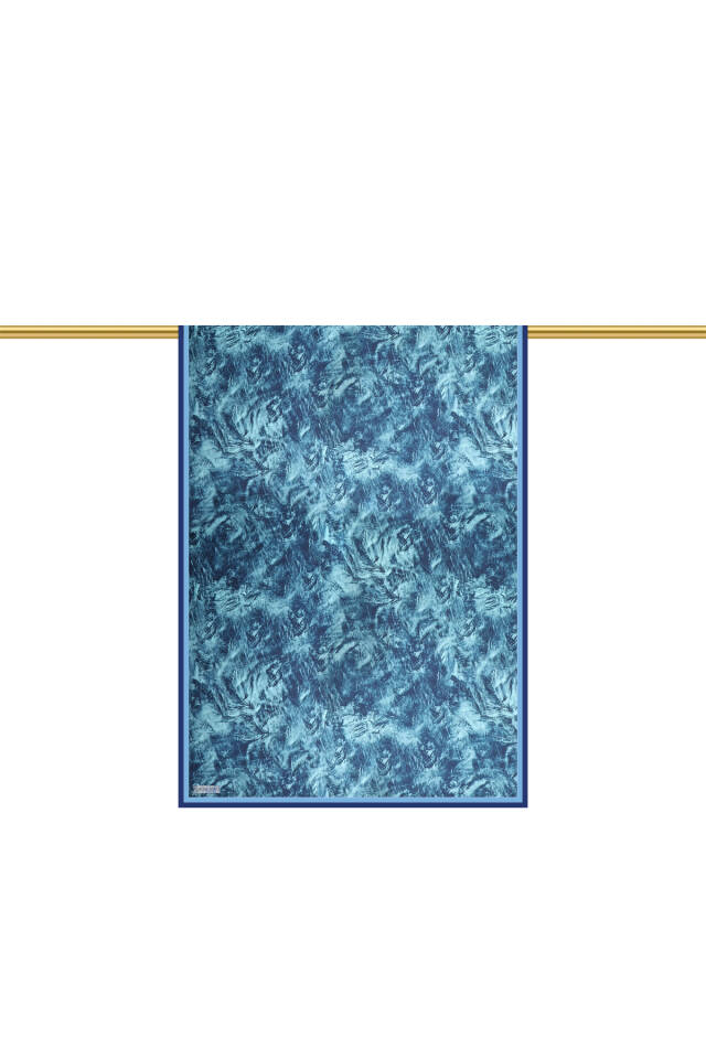 Mint Fırça Desen Twill İpek Şal - 3