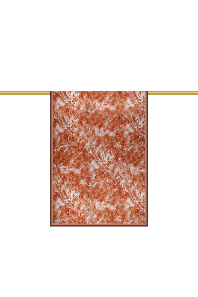 Tarçın Fırça Desen Twill İpek Şal - 3