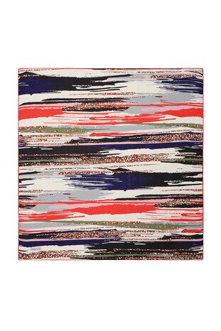 Gri Fırça Desen Soft Eşarp 