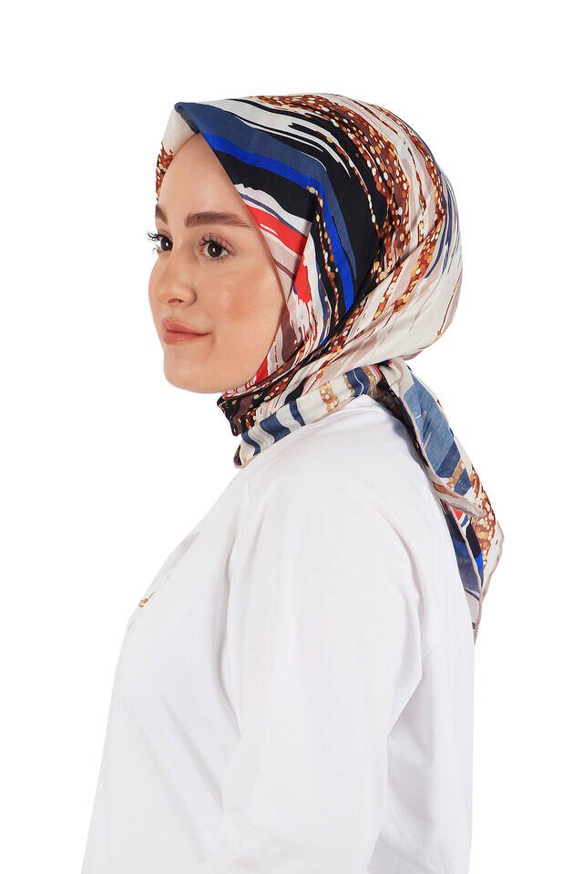 Pudra Fırça Desen Soft Eşarp - 2