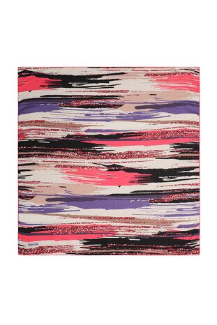 Fuchsia Brush Pattern Soft Square Scarf 