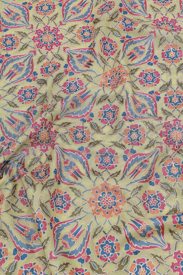 Yeşil Full İşlemeli Suzani Yün Şal - 3