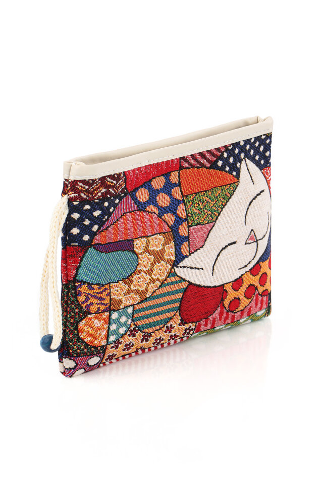 Kedi Desen Goblen Cüzdan - 2