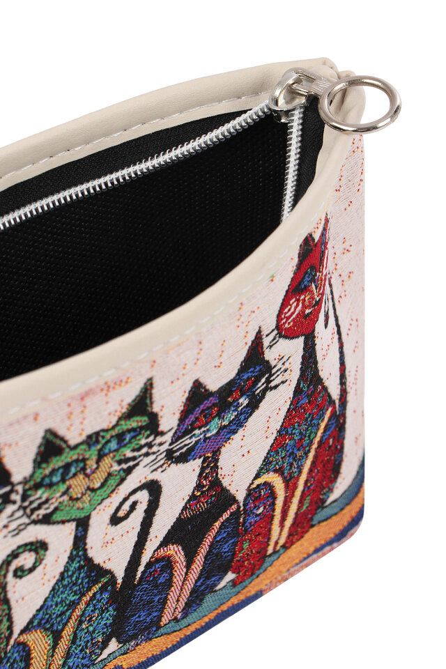 Kedi Desen Goblen Cüzdan - 4