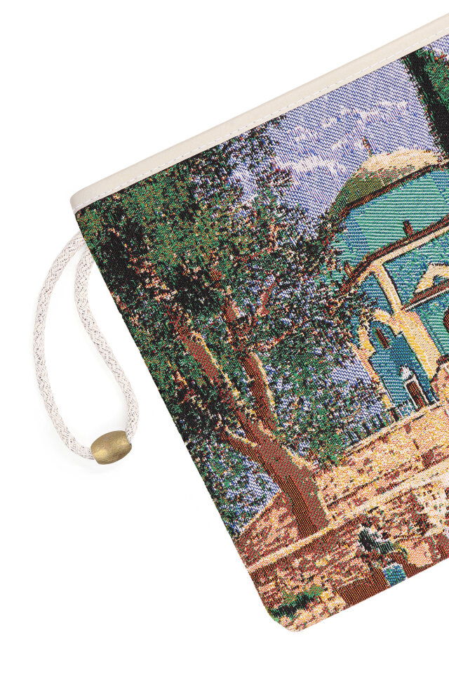 Yeşil Türbe Desen Goblen El Çantası - 3
