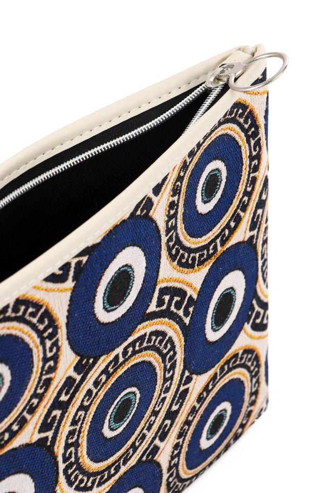 Nazar Boncuğu Desen Goblen El Çantası - 4