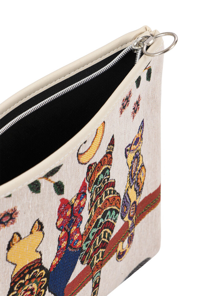 Kedi Desen Goblen El Çantası - 4