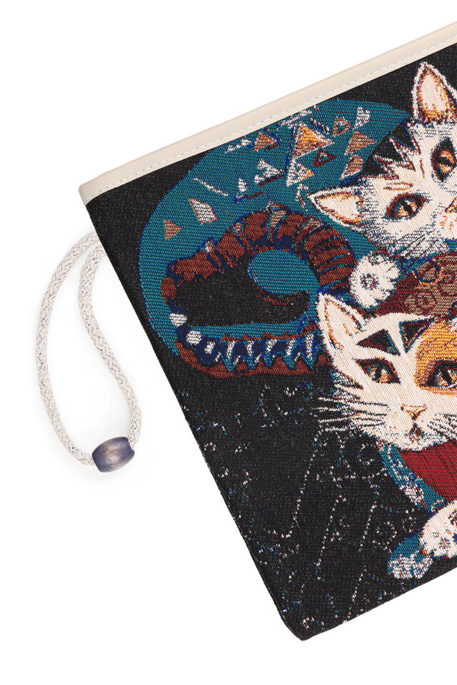 Kedi Desen Goblen El Çantası - 3