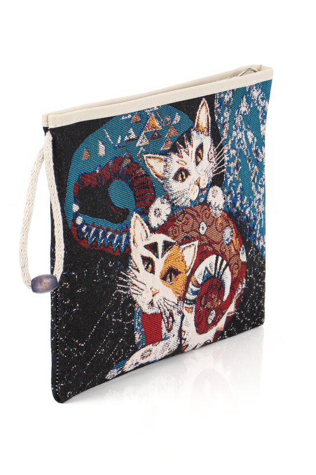 Kedi Desen Goblen El Çantası - 2