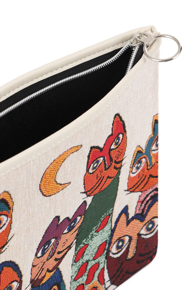 Kedi Desen Goblen El Çantası - 4