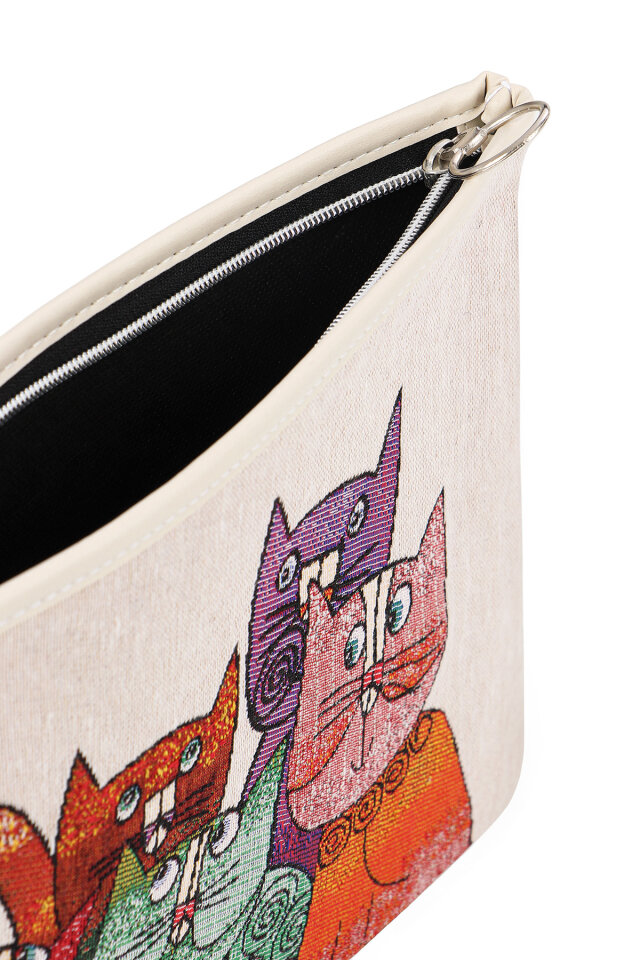 Kedi Desen Goblen El Çantası - 4