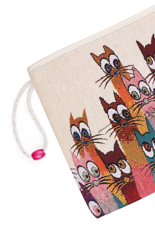 Kedi Desen Goblen El Çantası - 3