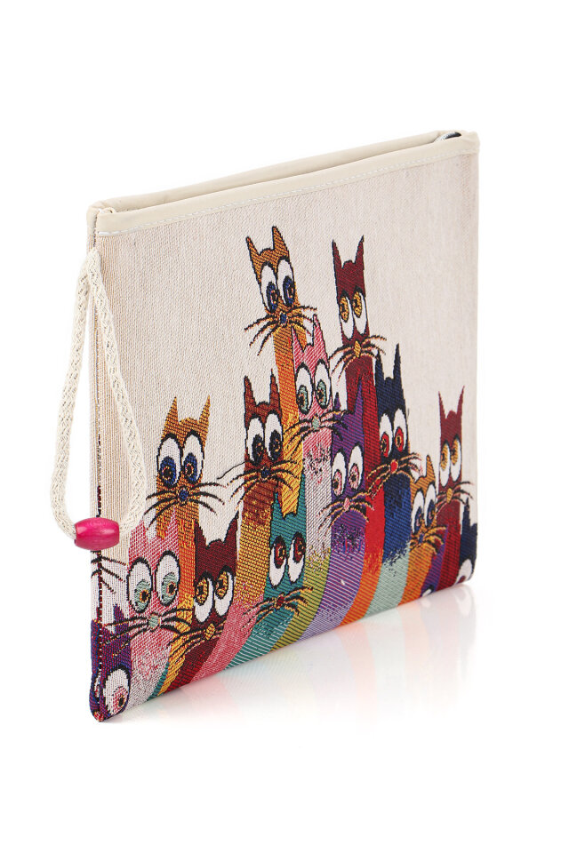 Kedi Desen Goblen El Çantası - 2