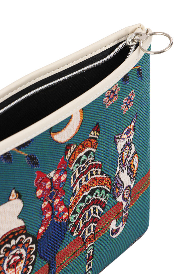 Kedi Desen Goblen El Çantası - 4