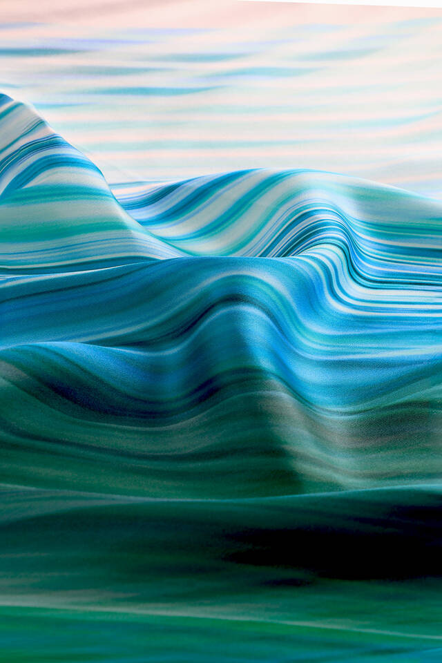 Mint Gökkuşağı Desen Sura İpek Eşarp - 3