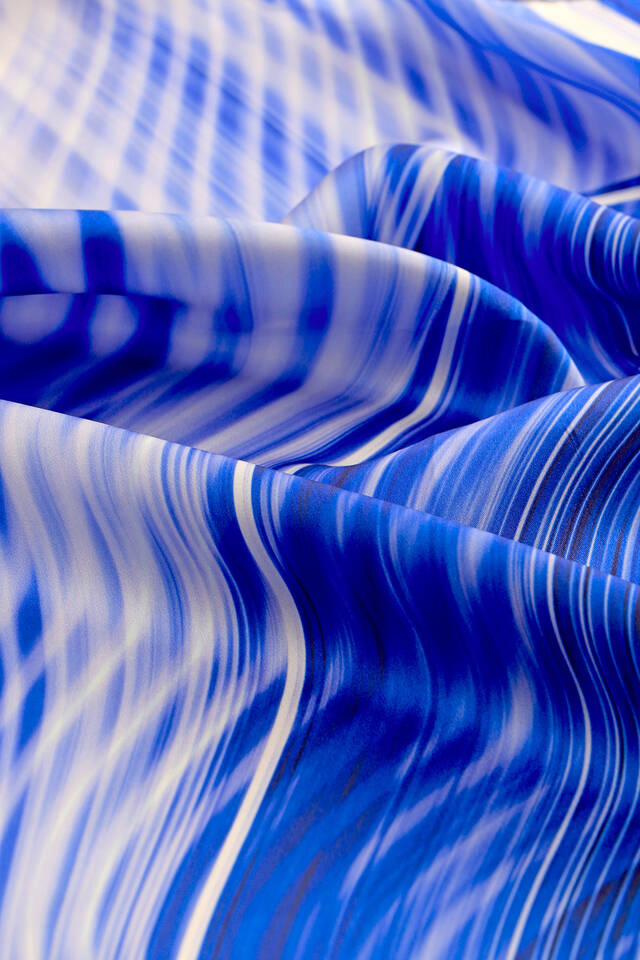 Saks Gökkuşağı Desen Sura İpek Eşarp - 3