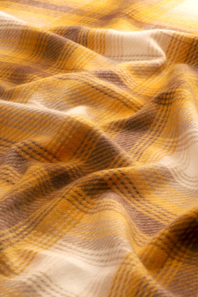 Gold Brown Patterned Winter Shawl - 4