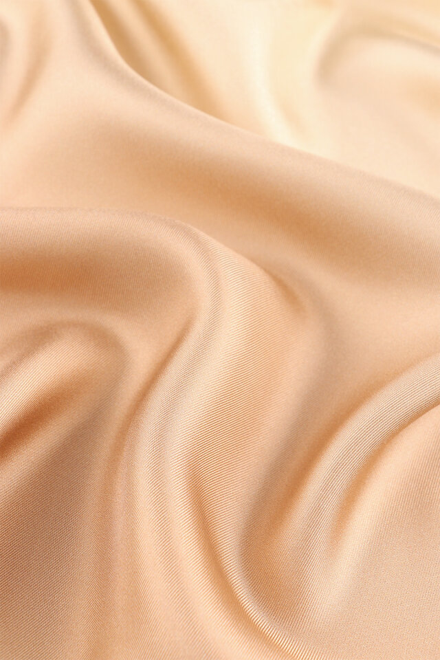 Gold Cream Gradient Twill Silk Square Scarf - 4