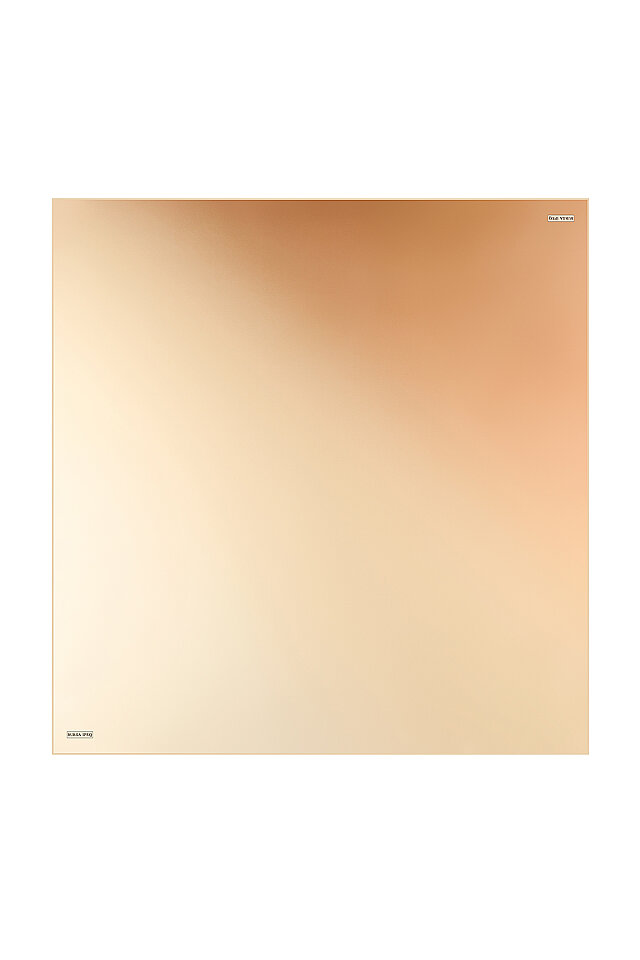Gold Cream Gradient Twill Silk Square Scarf 