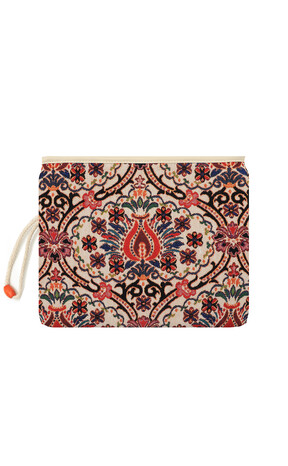 Gonca Pattern Tapestry Handbag 