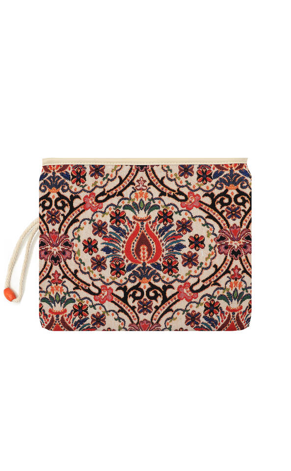 Gonca Pattern Tapestry Handbag - Bursa İpek