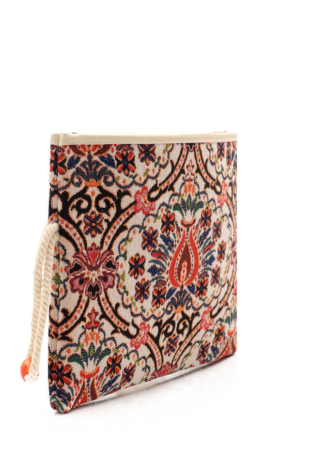 Gonca Pattern Tapestry Handbag - 3
