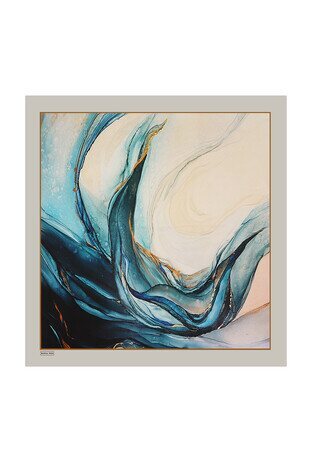 Gri Granit Desen Sura İpek Eşarp 