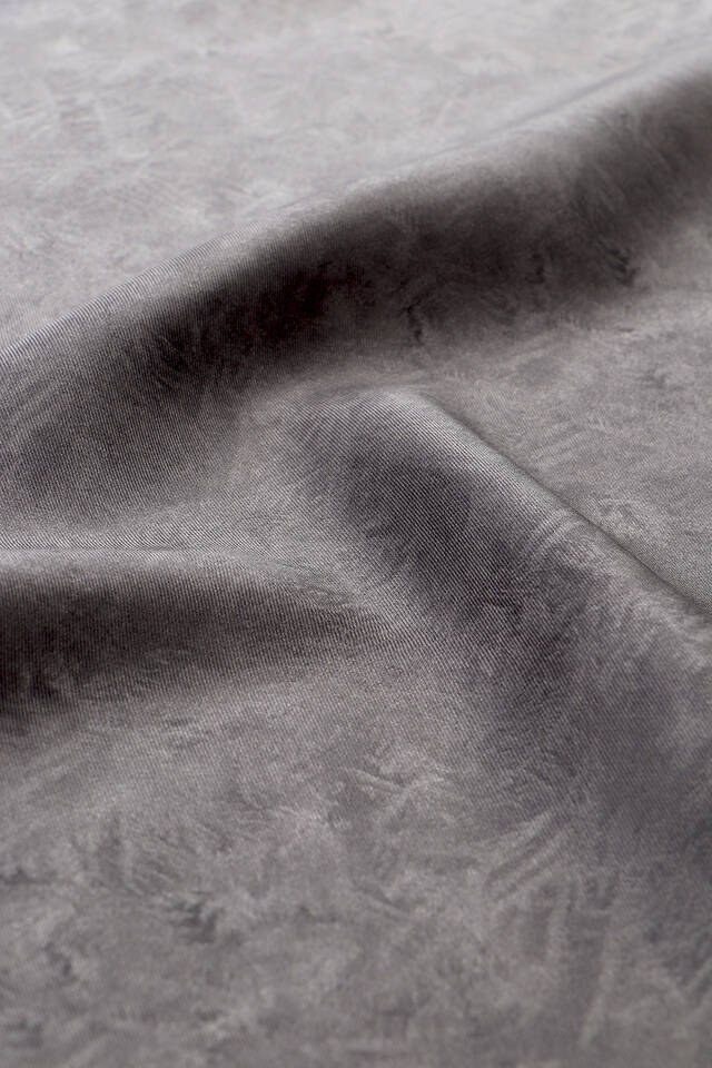 Gray Brush Pattern Twill Silk Square Scarf - 2