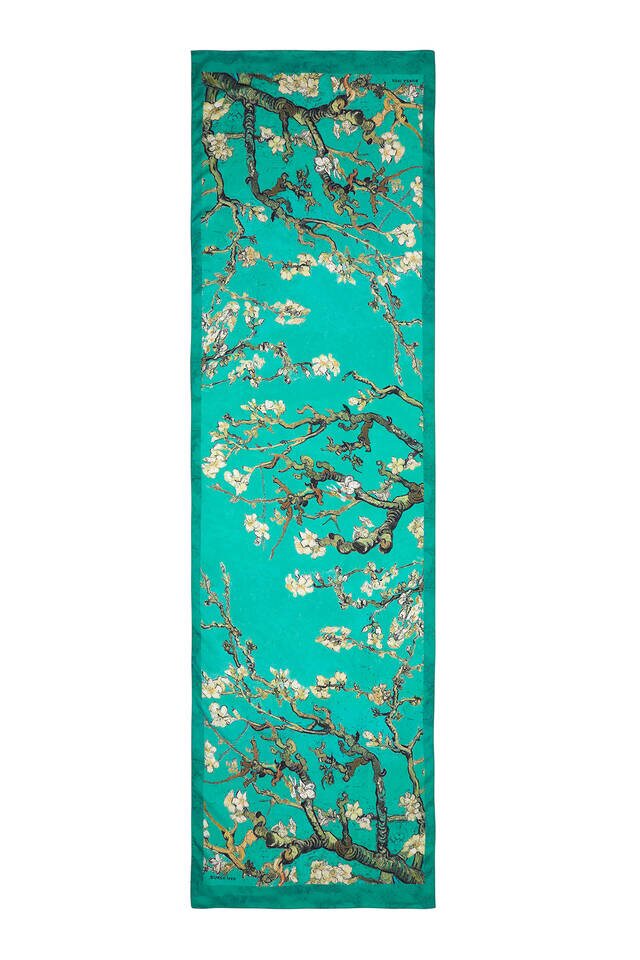 Green Almond Blossom Silky Foulard - 4