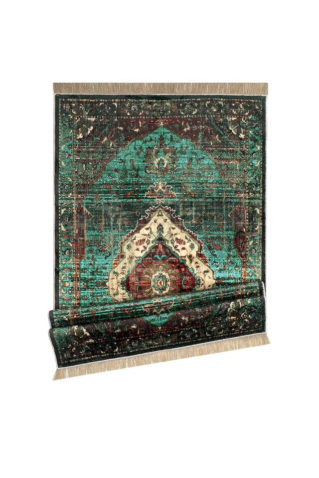 Green Bamboo Carpet Prayer Rug - 4