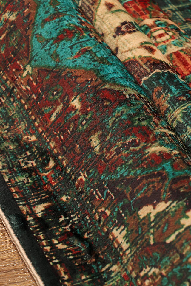 Green Bamboo Carpet Prayer Rug - 2