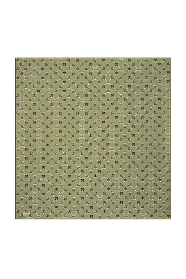 Green Butterfly Monogram Twill Silk Square Scarf - Bursa İpek