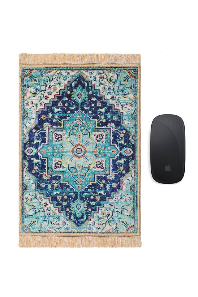 Green Decorative Small Carpet Mousepad - Bursa İpek