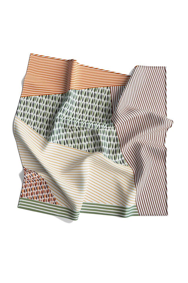 Green Drop Sura Silk Square Scarf - 4