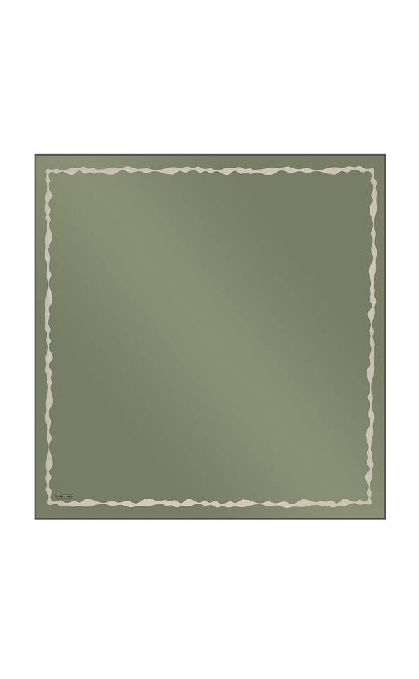 Green Edge Juicy Wave Silk Square Scarf - 2