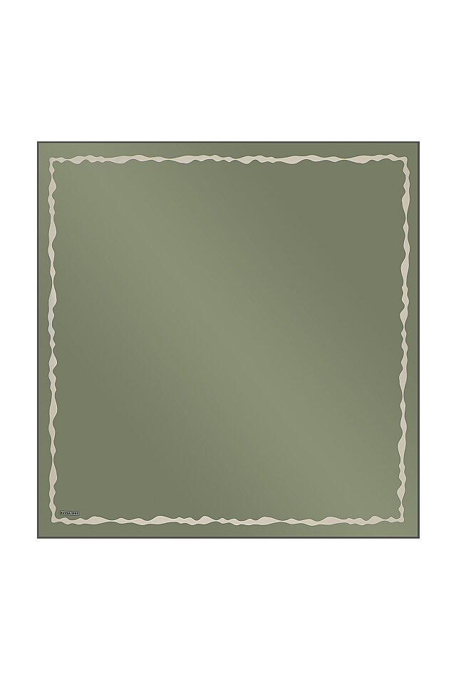 Green Edge Juicy Wave Silk Square Scarf 