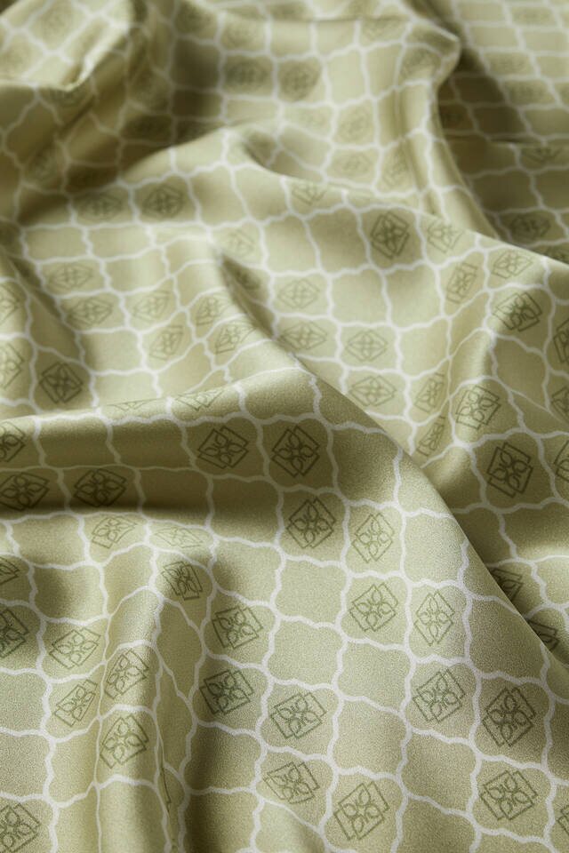 Green Monogram Silk Square Scarf - 3