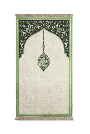 Green Velvet Carpet Prayer Rug 