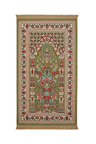 Green Velvet Carpet Prayer Rug 