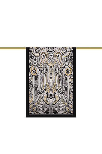 Grey Sahara Pattern Sura Silk Scarf 
