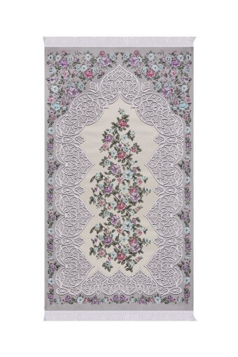 Taş Floral Desen İpeksi Goblen Seccade 