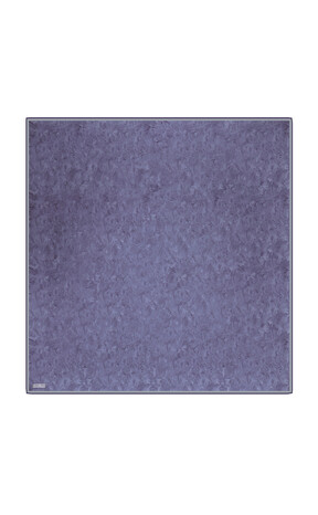 Indigo Brush Pattern Twill Silk Square Scarf 