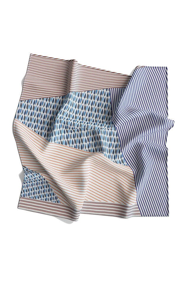 Indigo Drop Sura Silk Square Scarf - 4