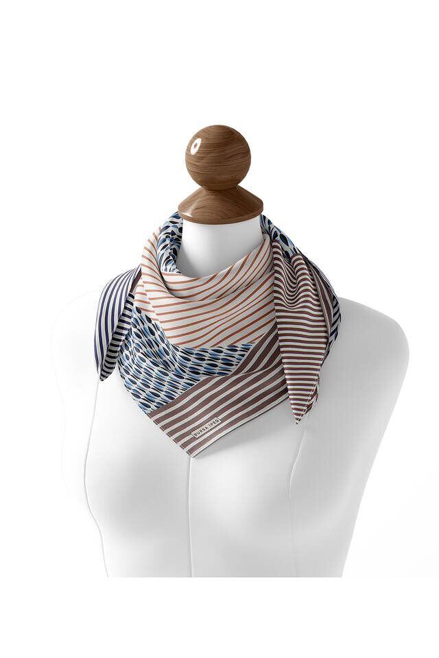 Indigo Drop Sura Silk Square Scarf - 3