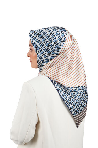 Indigo Drop Sura Silk Square Scarf 