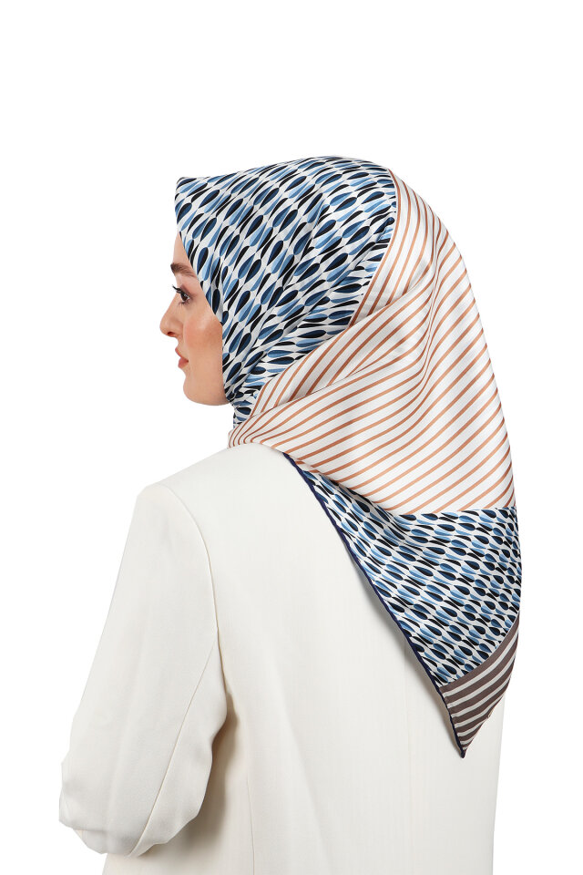 Indigo Drop Sura Silk Square Scarf 